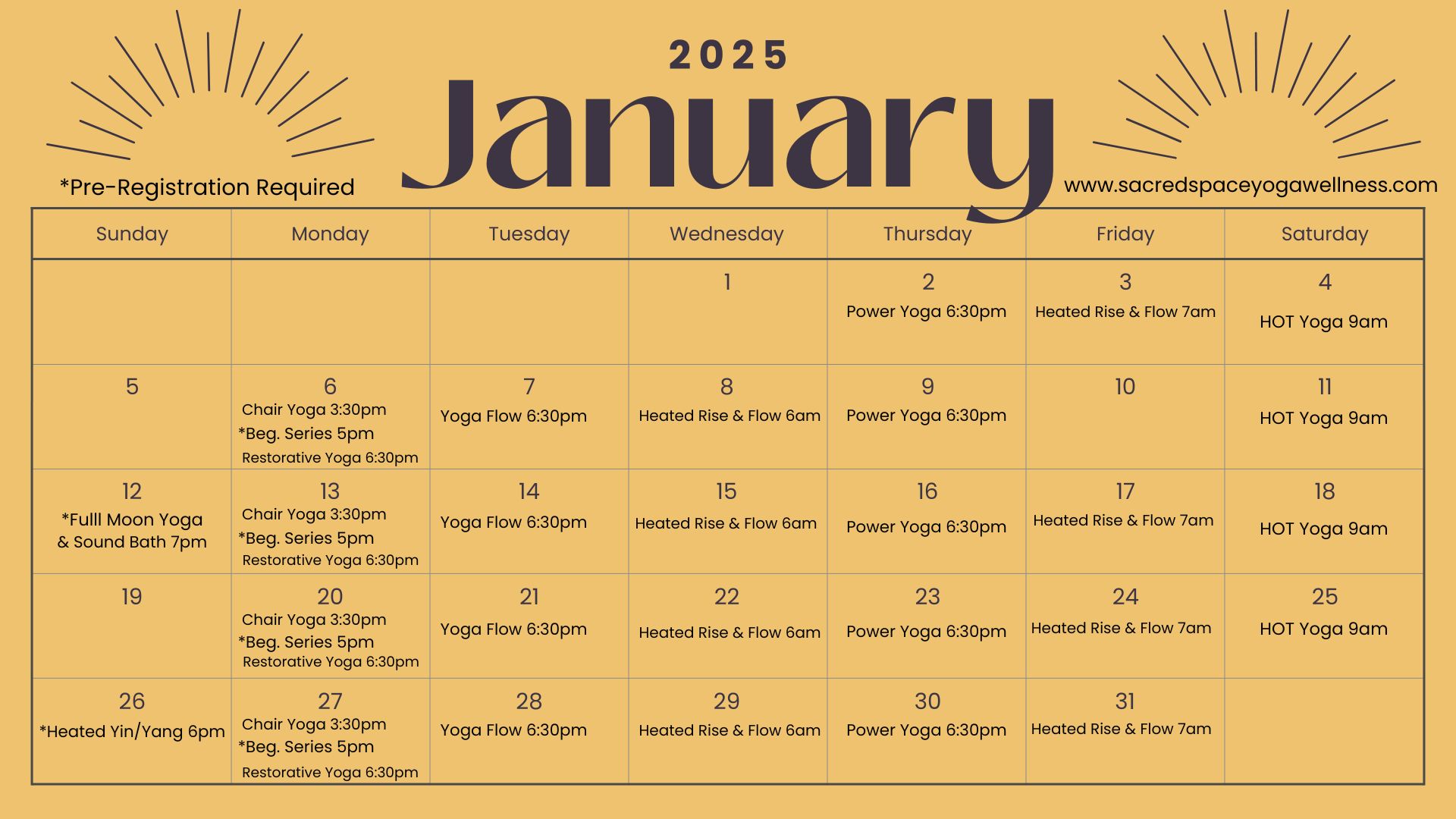 January 2025 calendar